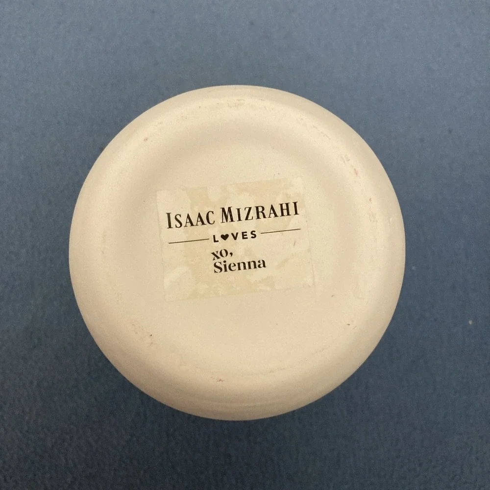 Isaac Mizrahi Loves XO Sienna‎ Pottery Vase Pink & White 6.5